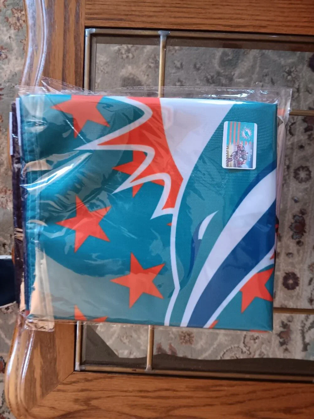 Miami Dolphins NFL 3X5 Feet American Flag Banner Pole or Wall Decor